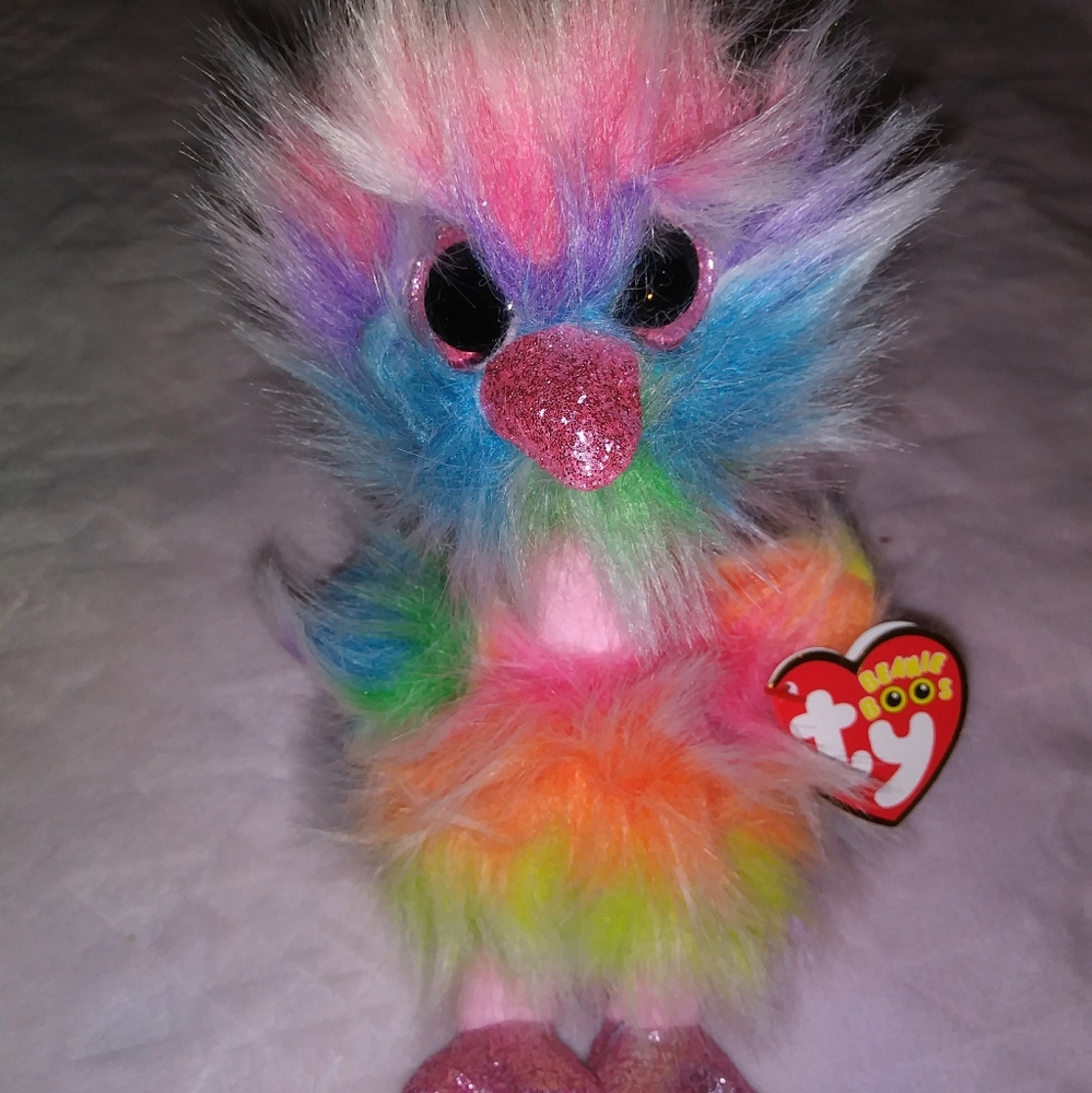 🌹🌷Sale 2 for $20 Ty Beanie Boo Asha the Ostrich!